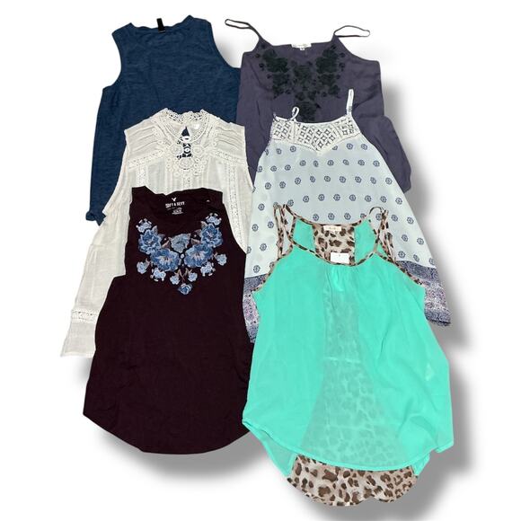 49. TANK TOP BUNDLE - GUC-NWT - 6 items - All size Medium - - Picture 1 of 7